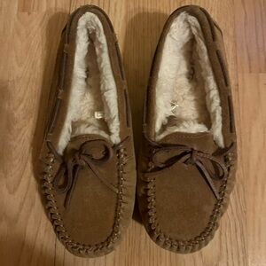 UGG Chestnut Suede Slippers